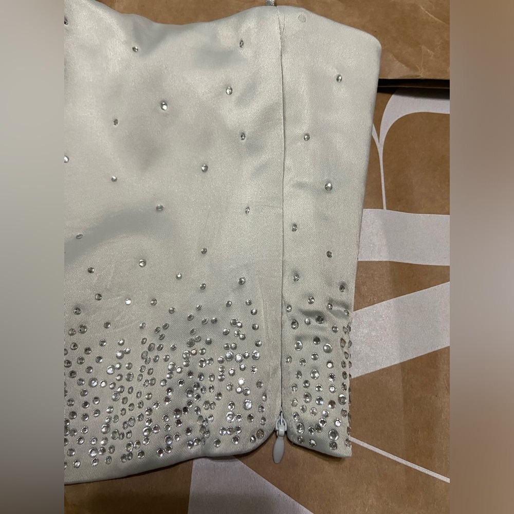 ZARA…. SHINY STRAPLESS SATIN TOP - Picture 8 of 12